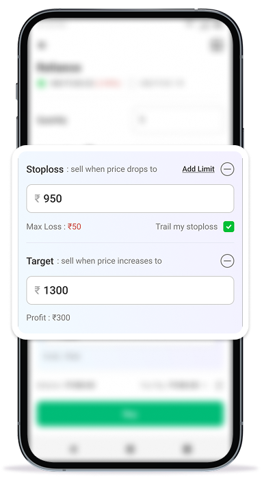 Smartphone showing the TIQS trading app